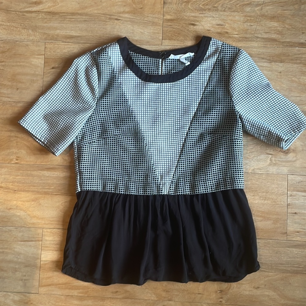 Bcbgeneration Mixed-Media Windowpane Top - image 3